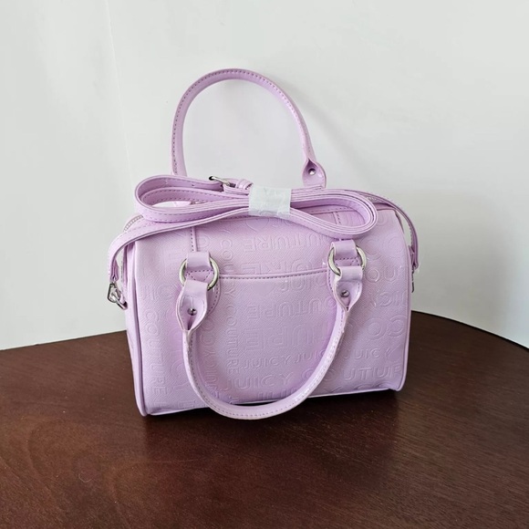 Juicy By Juicy Couture Monogrammed chain my Heart satchel Orchid Bouquet - Picture 6 of 10